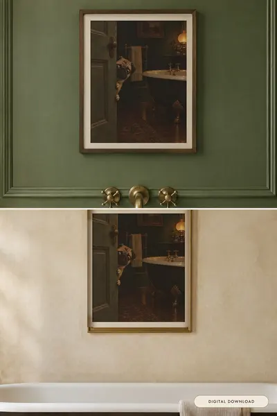 The Pug, shown in a room